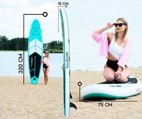 Piepūšams SUP dēlis Thunder Coast-Mint 320, zaļš цена и информация | SUP доски, водные лыжи, водные аттракционы | 220.lv