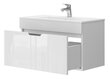 Sienas vannas istabas skapītis ar izlietni Euroliux Stefanija ST1-80, balts cena un informācija | Vannas istabas skapīši | 220.lv