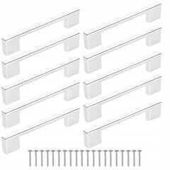 Mēbeļu rokturis 10 gab. 96 mm hromēts cena un informācija | Mēbeļu rokturi | 220.lv