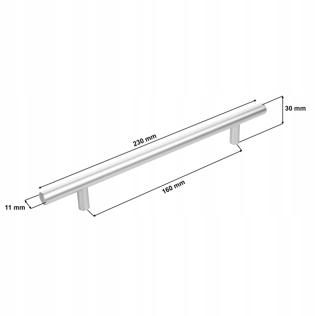 Mēbeļu rokturis 10 gab. 160 mm sudraba krāsā цена и информация | Mēbeļu rokturi  | 220.lv