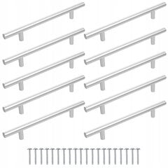 Mēbeļu rokturis 10 gab. 128 mm sudraba krāsā cena un informācija | Mēbeļu rokturi | 220.lv