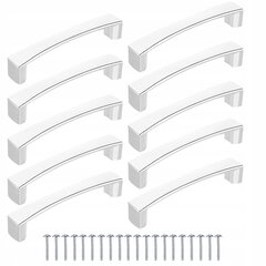 Mēbeļu rokturis 10 gab. 96 mm hromēts cena un informācija | Mēbeļu rokturi | 220.lv