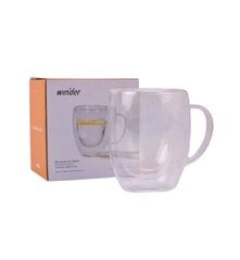 Стеклянная чашка с двойными стенками и ручкой Winder Coffee, 350 мл цена и информация | Кухонные принадлежности | 220.lv