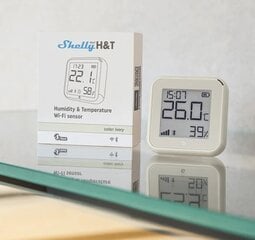 Датчик влажности и температуры Shelly Plus H&T WiFi Gen3 Ivory цена и информация | Датчики | 220.lv