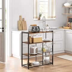 Кухонный шкаф коричневый, черный цена и информация | Кухонные шкафчики | 220.lv