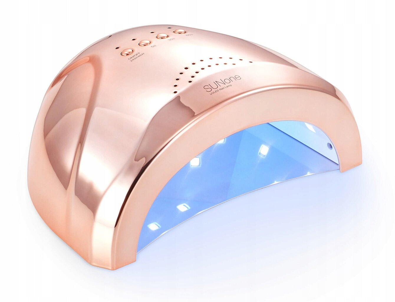 LED+UV lampa Sunone Sun1 48 W rozā zelta krāsā цена и информация | Pedikīra, manikīra piederumi | 220.lv
