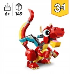 Lego Creator 3in1 31145 Sarkanais Pūķis цена и информация | Kонструкторы | 220.lv