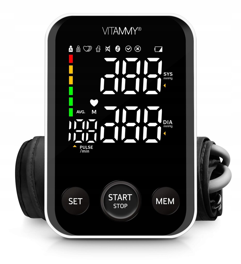Vitammy Next 6 asinsspiediena mērītājs ar uzpūšanas mērījumu un balss funkciju cena un informācija | Asinsspiediena mērītāji | 220.lv