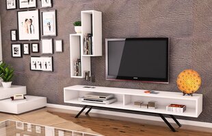 TV statīvs Asir, 180x45x30 cm, balts cena un informācija | TV galdiņi | 220.lv