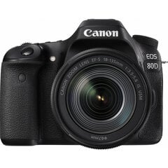 Canon EOS 80D 18-135мм IS USM - демонстрационный (expo) цена и информация | Цифровые фотоаппараты | 220.lv