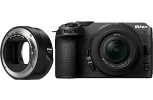 Nikon Z 30, (Z30) + Nikkor Z DX 16-50мм f/3.5-6.3 VR + FTZ II Adapter цена и информация | Цифровые фотоаппараты | 220.lv