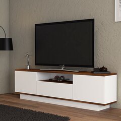 TV statīvs Asir, 160x45x30 cm, balts/brūns cena un informācija | TV galdiņi | 220.lv