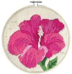 Izšūšanas komplekts Diamond Dotz Hibiscus Blush, 15.20x15.20 cm цена и информация | Принадлежности для вышивания | 220.lv