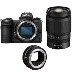 Nikon Z 7II + Nikkor Z 24-200mm f/4-6.3 VR + FTZ II Mount adapteris cena un informācija | Digitālās fotokameras | 220.lv