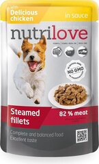 Nutrilove Juicy Meat pieaugušiem suņiem ar vistu, 85 g cena un informācija | Konservi suņiem | 220.lv