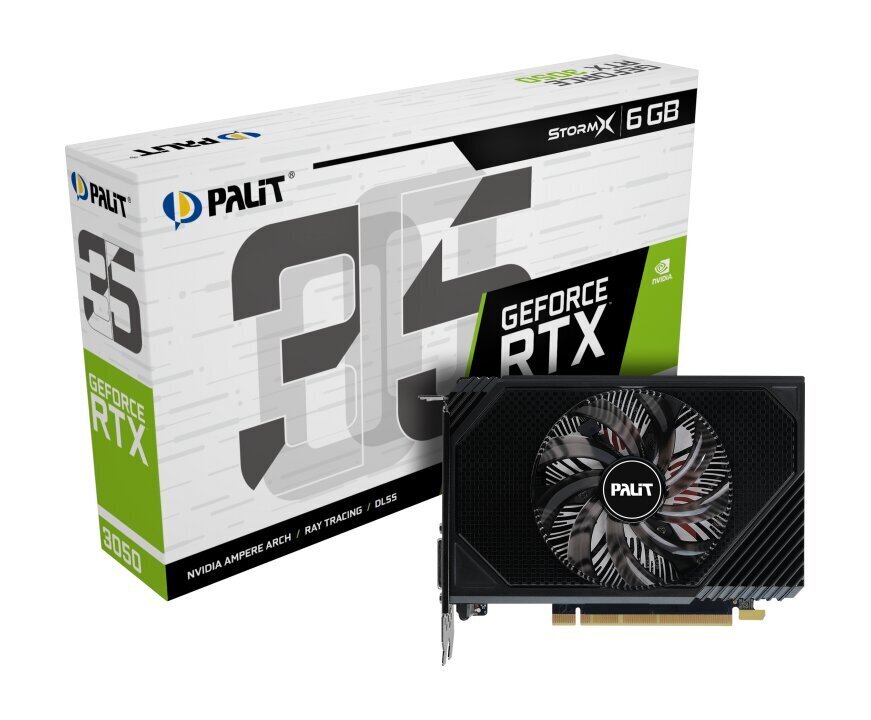 Palit GeForce RTX 3050 StormX (NE63050018JE-1070F) cena un informācija | Videokartes (GPU) | 220.lv