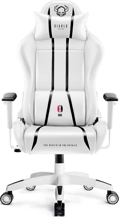 Spēļu krēsls Diablo X-One King, balts/melns cena un informācija | Biroja krēsli | 220.lv