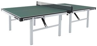 Tennis table indoor 25mm DONIC Compact 25 ITTF Green цена и информация | Теннисные столы и чехлы | 220.lv