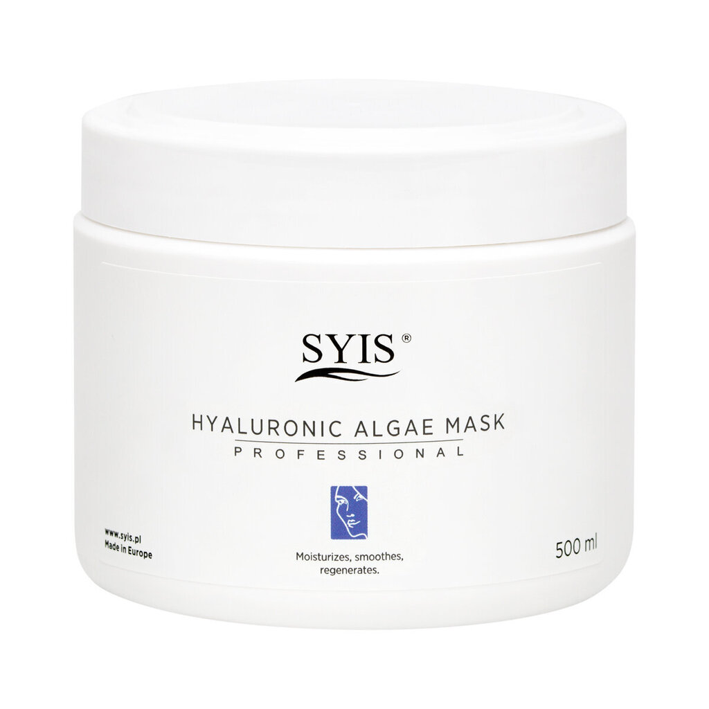 Mitrinoša maska sejai Syis Hyaluronic alge mask, 500 ml cena un informācija | Sejas maskas, acu maskas | 220.lv