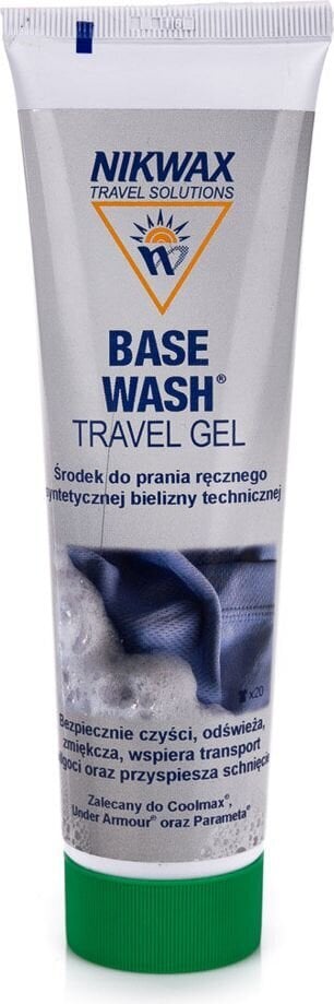 Želeja apģērbam Nikwax Base Wash Travel Gel, 100 ml cena un informācija | Tūrisma ekipējuma kopšanas līdzekļi | 220.lv