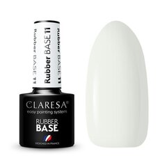 База для гибридного лака Claresa Rubber Base, №11 белая, 5 г цена и информация | Лаки для ногтей, укрепители | 220.lv