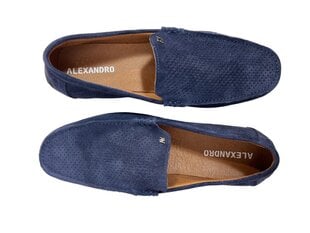 Мужские летние кожаные полуботинки 401L темно-синего цвета с коричневым 6729-U цена и информация | Мужские ботинки | 220.lv