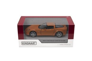 Miniatūrais modelis Kismart 2007 Chevrolet Corvette Z06, 1:36, dzeltens cena un informācija | Rotaļlietas zēniem | 220.lv