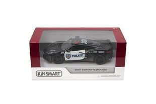 Miniatūrais modelis Kismart- 2021 Corvette, Police,1:36, melns цена и информация | Конструктор автомобилей игрушки для мальчиков | 220.lv