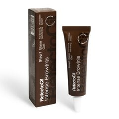 Skropstu/uzacu krāsa Intense Browns Base Gel RefectoCil Chocolate Brown, 15 ml cena un informācija | Uzacu krāsas, zīmuļi | 220.lv
