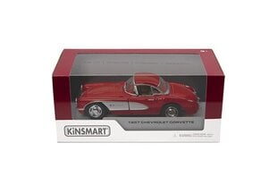 Miniatūrais modelis Kismart 1957 Chevrolet Corvette,1:34, sarkans цена и информация | Игрушки для мальчиков | 220.lv