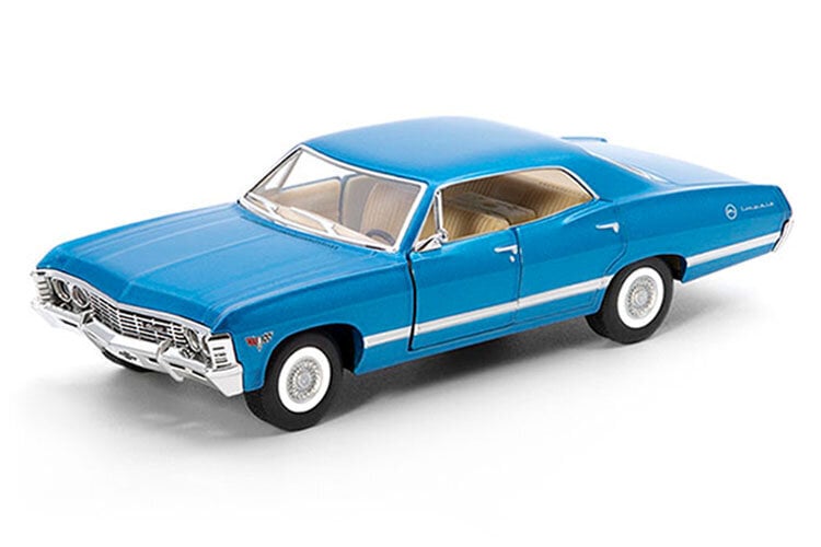 Miniatūrais modelis Kismart1967 Chevrolet Impala, 1:43, zils цена и информация | Rotaļlietas zēniem | 220.lv