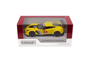 Miniatūrais modelis Kismart 2016 Corvette C7.R Race Car, 1:36, dzeltens cena un informācija | Rotaļlietas zēniem | 220.lv