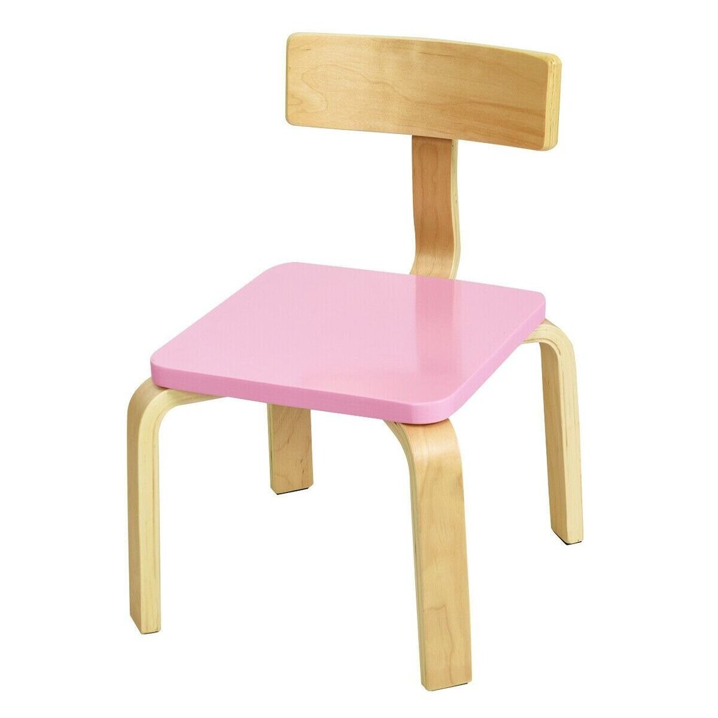 Bērnu galda un 2 krēslu komplekts Costway, rozā cena un informācija | Bērnu krēsliņi un bērnu galdiņi | 220.lv