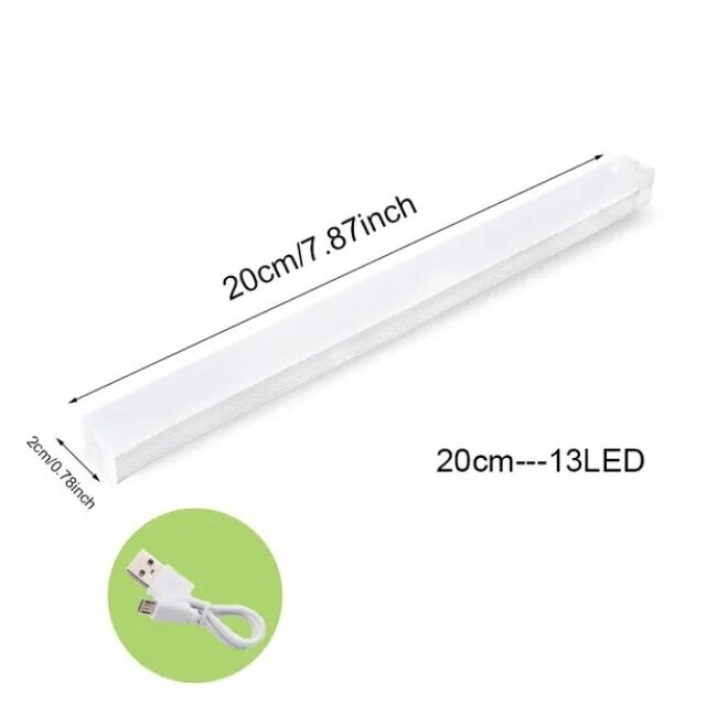 Bezvadu LED lampa ar kustības sensoru 20 cm cena un informācija | Iebūvējamās lampas, LED paneļi | 220.lv