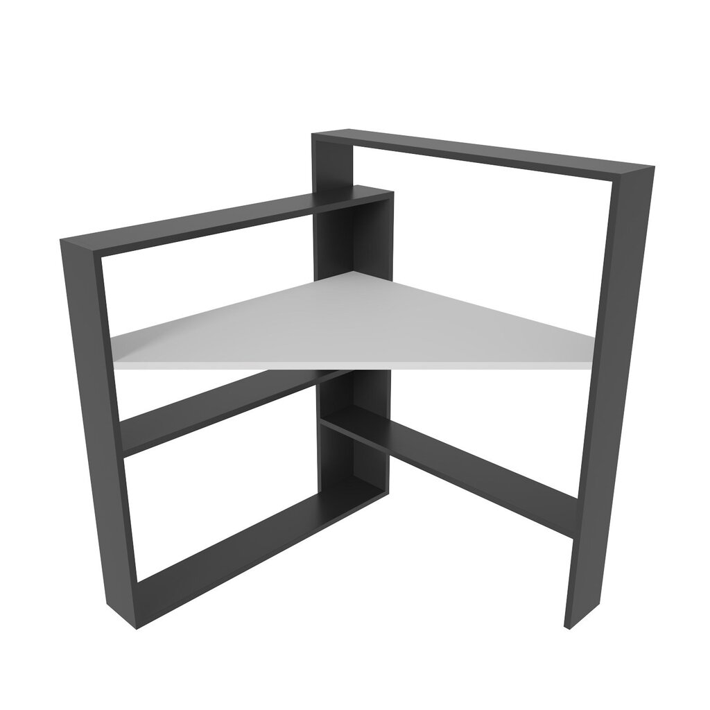 Galds Asir, 93,6x114 cm, melns/balts cena un informācija | Datorgaldi, rakstāmgaldi, biroja galdi | 220.lv