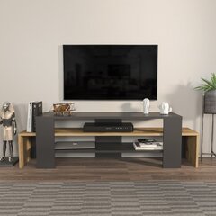 TV statīvs Asir, 150x45x35 cm, melns/brūns cena un informācija | TV galdiņi | 220.lv