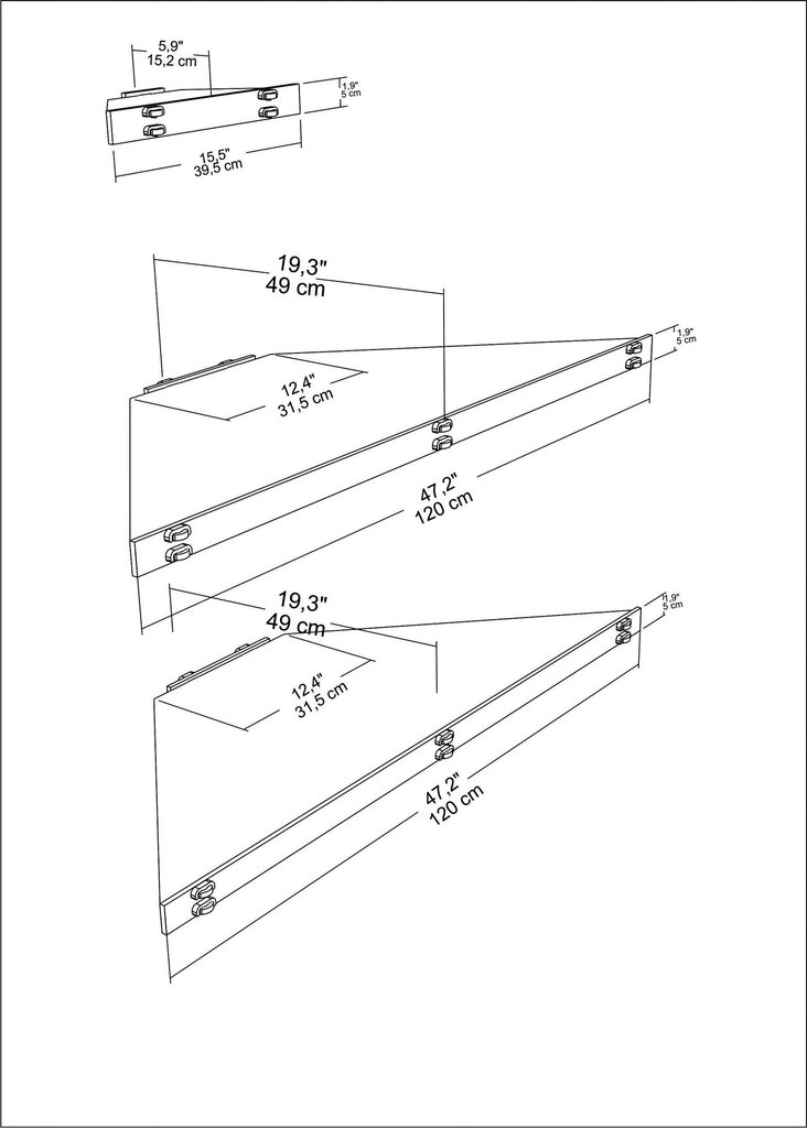 TV statīvs, Asir, 120x5x49 cm, brūns cena un informācija | TV galdiņi | 220.lv