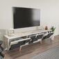TV statīvs Asir, 160x45x35 cm, melns/balts цена и информация | TV galdiņi | 220.lv
