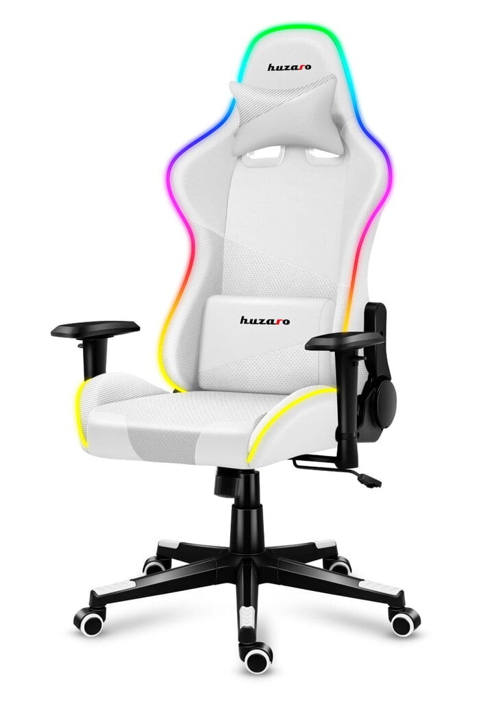 Spēļu krēsls Huzaro Force 6.2 RGB, balta cena un informācija | Biroja krēsli | 220.lv