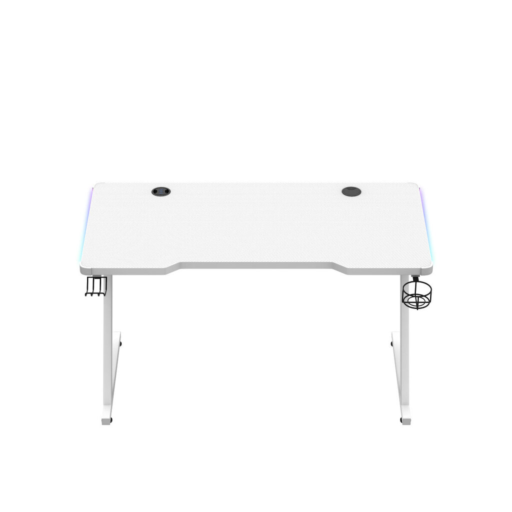 Spēļu galds Huzaro Hero 2.5 RGB, balts cena un informācija | Datorgaldi, rakstāmgaldi, biroja galdi | 220.lv
