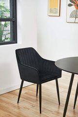 2 krēslu komplekts Akord SJ.040, melns cena un informācija | Virtuves un ēdamistabas krēsli | 220.lv