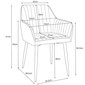 2 krēslu komplekts Akord SJ.040, zaļš cena un informācija | Virtuves un ēdamistabas krēsli | 220.lv