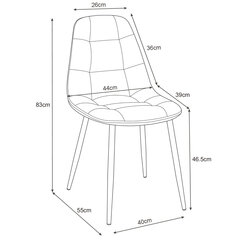 комплект из 2 стульев Akord SJ.1, черный цена и информация | Стулья для кухни и столовой | 220.lv