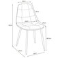 2 krēslu komplekts Akord SJ.1, melns cena un informācija | Virtuves un ēdamistabas krēsli | 220.lv