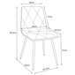 2 krēslu komplekts Akord SJ.3, melns cena un informācija | Virtuves un ēdamistabas krēsli | 220.lv
