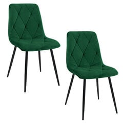 2 krēslu komplekts Akord SJ.3, zaļš cena un informācija | Virtuves un ēdamistabas krēsli | 220.lv