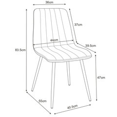 2 krēslu komplekts Akord SJ.9, zaļš cena un informācija | Virtuves un ēdamistabas krēsli | 220.lv