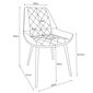 4 krēslu komplekts Akord SJ.0488, pelēks cena un informācija | Virtuves un ēdamistabas krēsli | 220.lv
