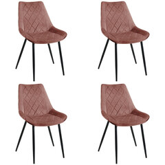 комплект из 4 стульев Akord SJ.0488, розовый цена и информация | Стулья для кухни и столовой | 220.lv