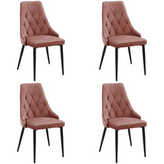 комплект из 4 стульев Akord SJ.054, розовый цена и информация | Стулья для кухни и столовой | 220.lv
